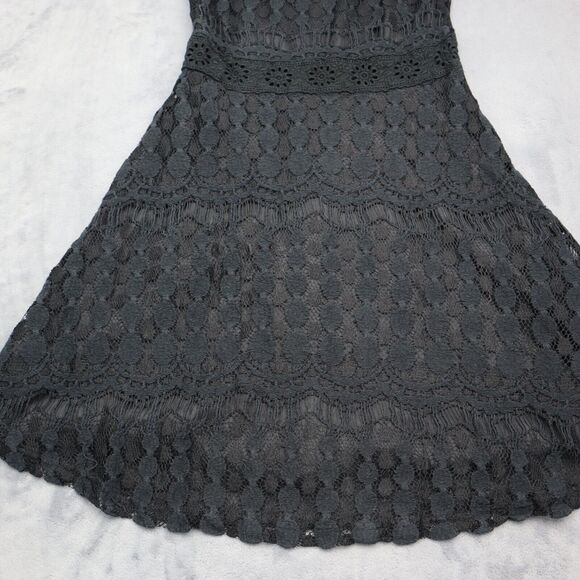 Cecico Dress Womens S Black Sleeveless Scoop Neck Polyester Lace Zip Tank Dress - Picture 11 of 16